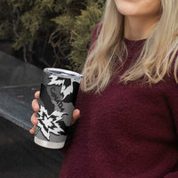 Canada Maple Leaf Tumbler Cup Unique Style Black Version - Wonder Print Shop