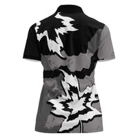 Canada Maple Leaf Women Polo Shirt Unique Style Black Version - Wonder Print Shop