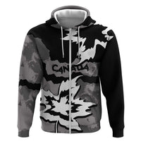 Canada Maple Leaf Zip Hoodie Unique Style Black Version - Wonder Print Shop
