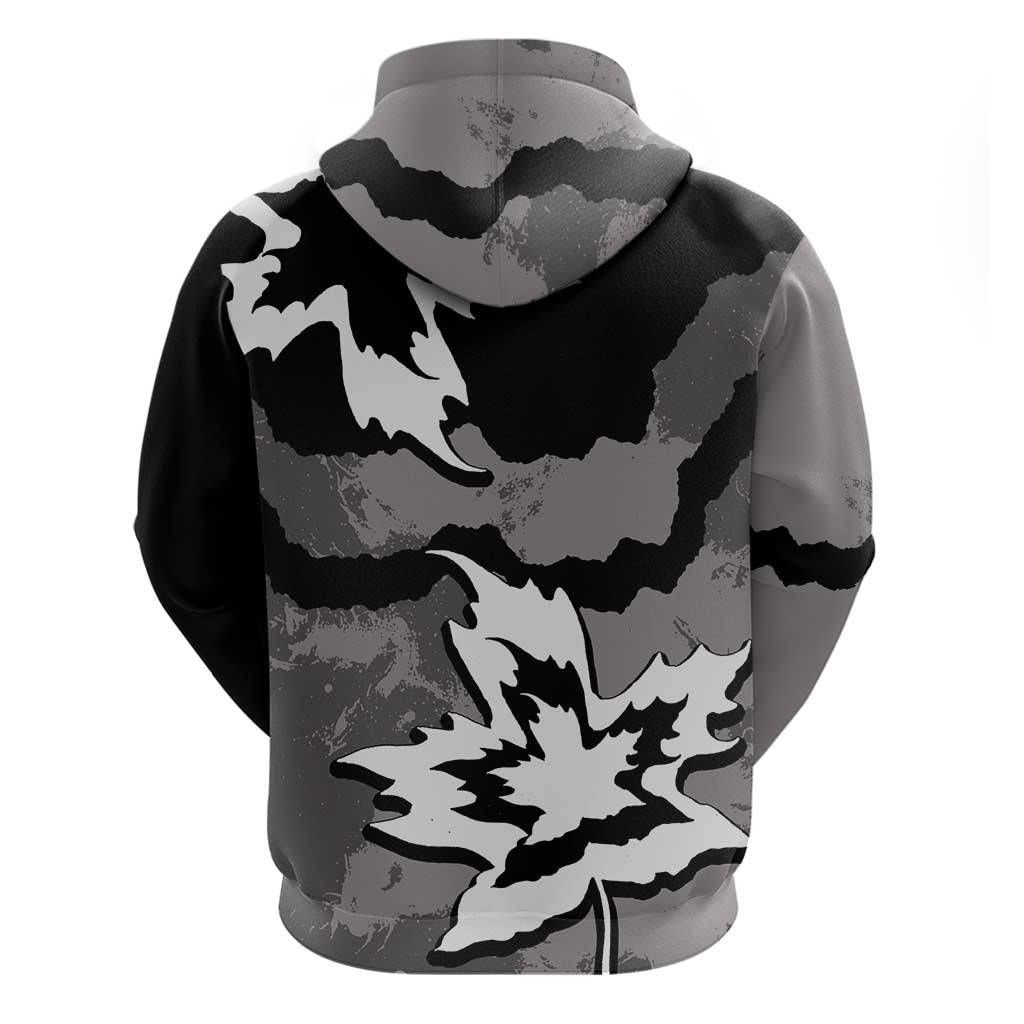 Canada Maple Leaf Zip Hoodie Unique Style Black Version - Wonder Print Shop