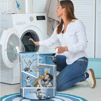 Argentina Football Laundry Basket Goat Comic Style Sun Of May