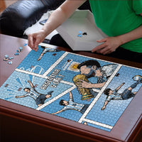 Argentina Football Puzzle Goat Comic Style Sun Of May