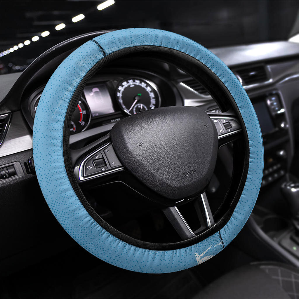Argentina Football Steering Wheel Cover Goat Comic Style Sun Of May