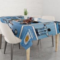 Argentina Football Tablecloth Goat Comic Style Sun Of May