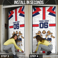 Custom England Football Door Cover Three Lions Trophy St George Cross