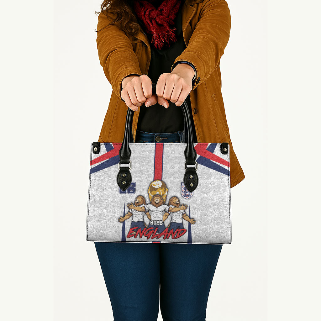 Custom England Football Leather Bag Three Lions Trophy St George Cross