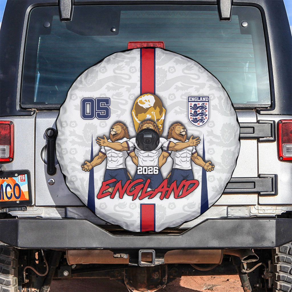 Custom England Football Spare Tire Cover Three Lions Trophy St George Cross