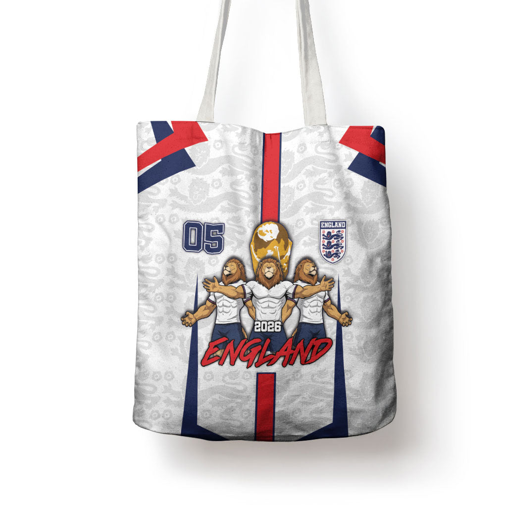 Custom England Football Tote Bag Three Lions Trophy St George Cross