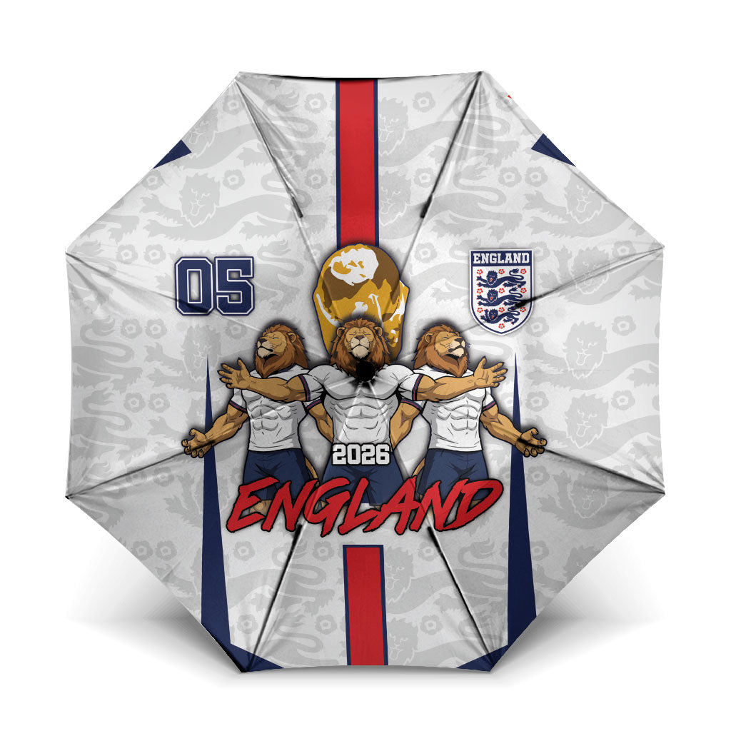 Custom England Football Umbrella Three Lions Trophy St George Cross