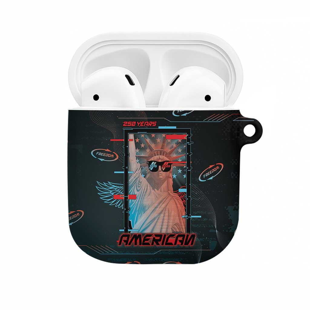 United States 250th Anniversary AirPods Case Statue Of Liberty Cyberpunk Style - Wonder Print Shop