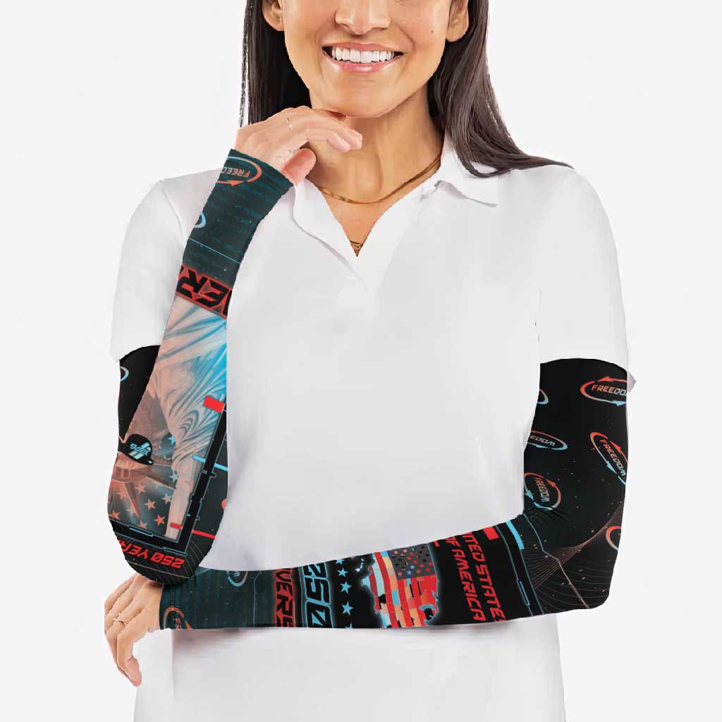 United States 250th Anniversary Arm Sleeves Statue Of Liberty Cyberpunk Style - Wonder Print Shop