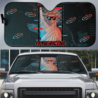 United States 250th Anniversary Auto Sun Shade Statue Of Liberty Cyberpunk Style - Wonder Print Shop