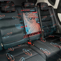 United States 250th Anniversary Back Car Seat Cover Statue Of Liberty Cyberpunk Style - Wonder Print Shop