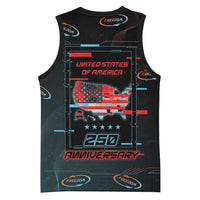 United States 250th Anniversary Basketball Jersey Statue Of Liberty Cyberpunk Style - Wonder Print Shop