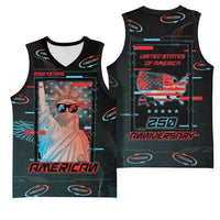 United States 250th Anniversary Basketball Jersey Statue Of Liberty Cyberpunk Style - Wonder Print Shop