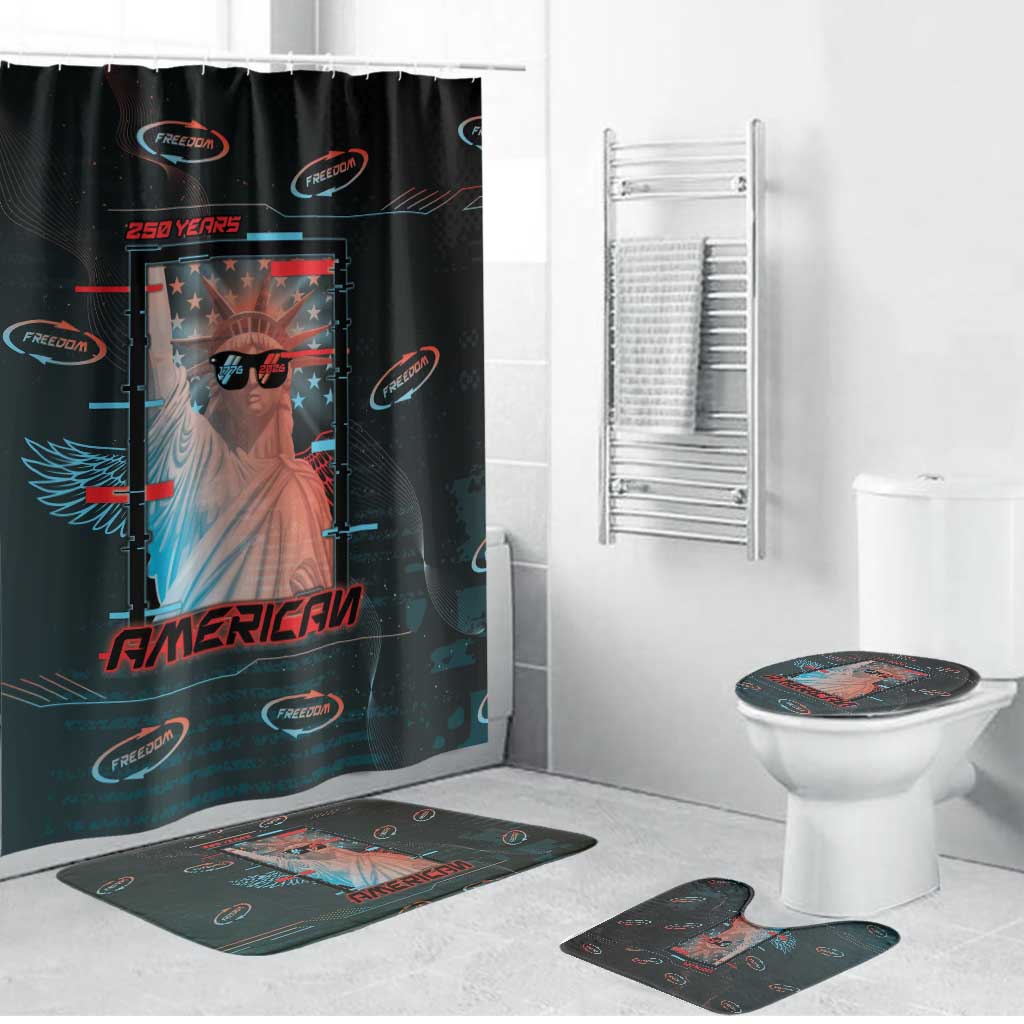 United States 250th Anniversary Bathroom Set Statue Of Liberty Cyberpunk Style - Wonder Print Shop