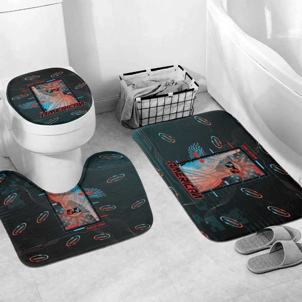United States 250th Anniversary Bathroom Set Statue Of Liberty Cyberpunk Style - Wonder Print Shop