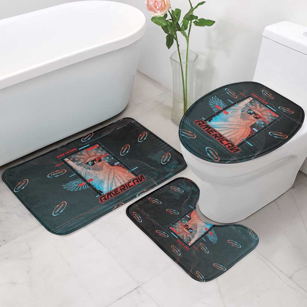 United States 250th Anniversary Bathroom Set Statue Of Liberty Cyberpunk Style - Wonder Print Shop