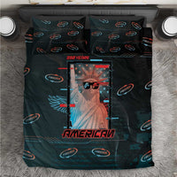 United States 250th Anniversary Bedding Set Statue Of Liberty Cyberpunk Style - Wonder Print Shop