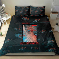 United States 250th Anniversary Bedding Set Statue Of Liberty Cyberpunk Style - Wonder Print Shop