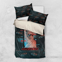 United States 250th Anniversary Bedding Set Statue Of Liberty Cyberpunk Style - Wonder Print Shop