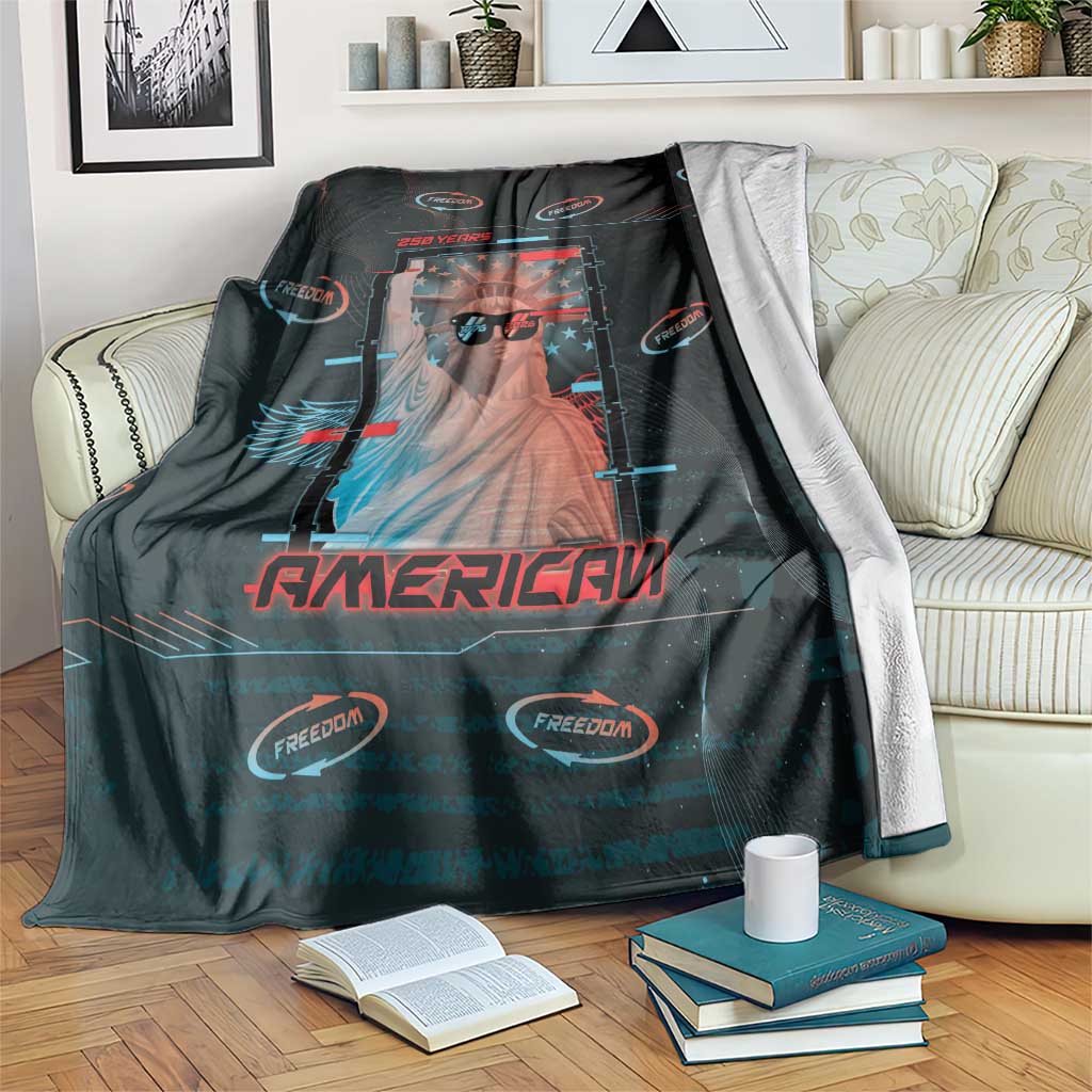United States 250th Anniversary Blanket Statue Of Liberty Cyberpunk Style - Wonder Print Shop