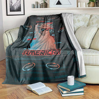 United States 250th Anniversary Blanket Statue Of Liberty Cyberpunk Style - Wonder Print Shop