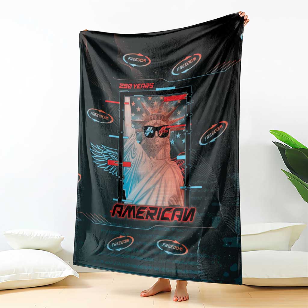 United States 250th Anniversary Blanket Statue Of Liberty Cyberpunk Style - Wonder Print Shop