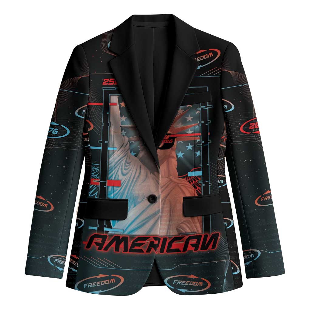 United States 250th Anniversary Blazer Statue Of Liberty Cyberpunk Style - Wonder Print Shop