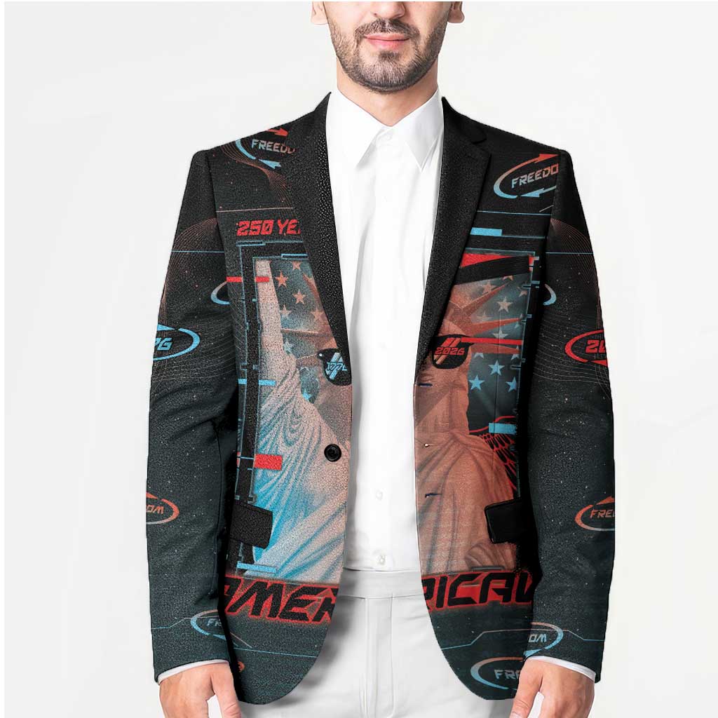 United States 250th Anniversary Blazer Statue Of Liberty Cyberpunk Style - Wonder Print Shop