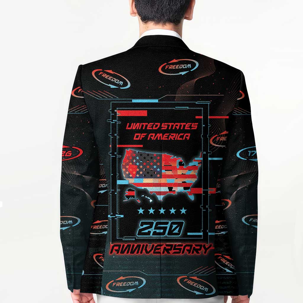 United States 250th Anniversary Blazer Statue Of Liberty Cyberpunk Style - Wonder Print Shop
