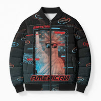 United States 250th Anniversary Bomber Puffer Jacket Statue Of Liberty Cyberpunk Style - Wonder Print Shop