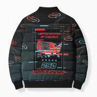 United States 250th Anniversary Bomber Puffer Jacket Statue Of Liberty Cyberpunk Style - Wonder Print Shop