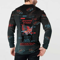 United States 250th Anniversary Button Sweatshirt Statue Of Liberty Cyberpunk Style - Wonder Print Shop
