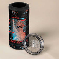 United States 250th Anniversary 4 in 1 Can Cooler Tumbler Statue Of Liberty Cyberpunk Style - Wonder Print Shop