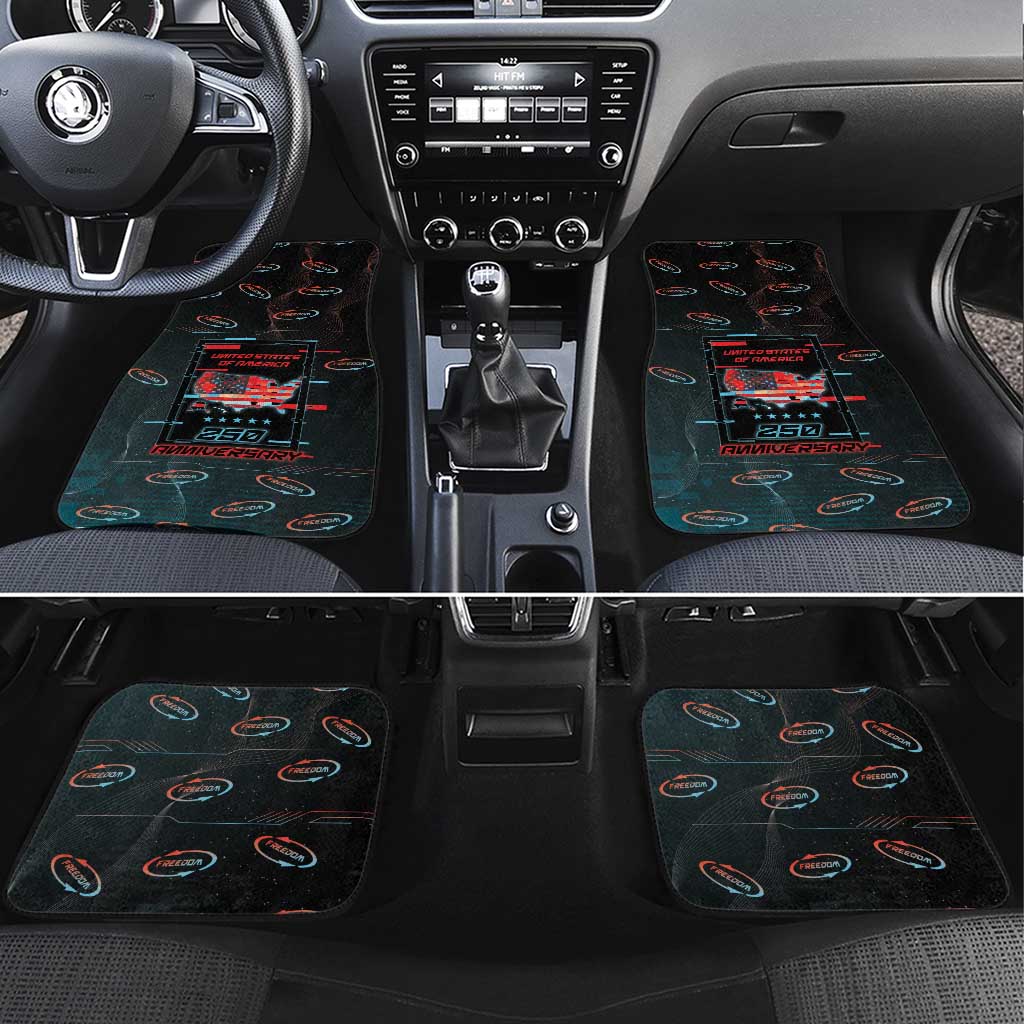United States 250th Anniversary Car Mats Statue Of Liberty Cyberpunk Style - Wonder Print Shop