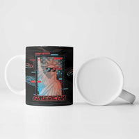 United States 250th Anniversary Ceramic Mug Statue Of Liberty Cyberpunk Style - Wonder Print Shop