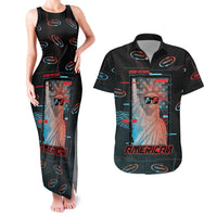 United States 250th Anniversary Couples Matching Tank Maxi Dress and Hawaiian Shirt Statue Of Liberty Cyberpunk Style - Wonder Print Shop
