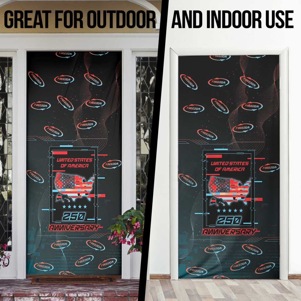 United States 250th Anniversary Door Cover Statue Of Liberty Cyberpunk Style - Wonder Print Shop