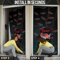 United States 250th Anniversary Door Cover Statue Of Liberty Cyberpunk Style - Wonder Print Shop