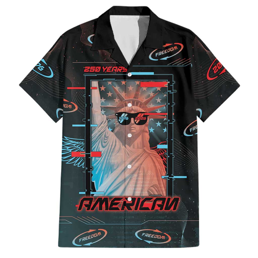 United States 250th Anniversary Family Matching Mermaid Dress and Hawaiian Shirt Statue Of Liberty Cyberpunk Style - Wonder Print Shop