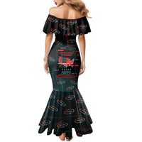 United States 250th Anniversary Family Matching Mermaid Dress and Hawaiian Shirt Statue Of Liberty Cyberpunk Style - Wonder Print Shop