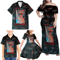 United States 250th Anniversary Family Matching Off Shoulder Maxi Dress and Hawaiian Shirt Statue Of Liberty Cyberpunk Style - Wonder Print Shop