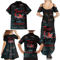 United States 250th Anniversary Family Matching Summer Maxi Dress and Hawaiian Shirt Statue Of Liberty Cyberpunk Style - Wonder Print Shop