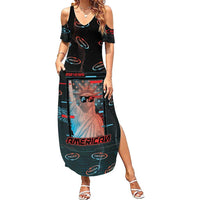 United States 250th Anniversary Family Matching Summer Maxi Dress and Hawaiian Shirt Statue Of Liberty Cyberpunk Style - Wonder Print Shop