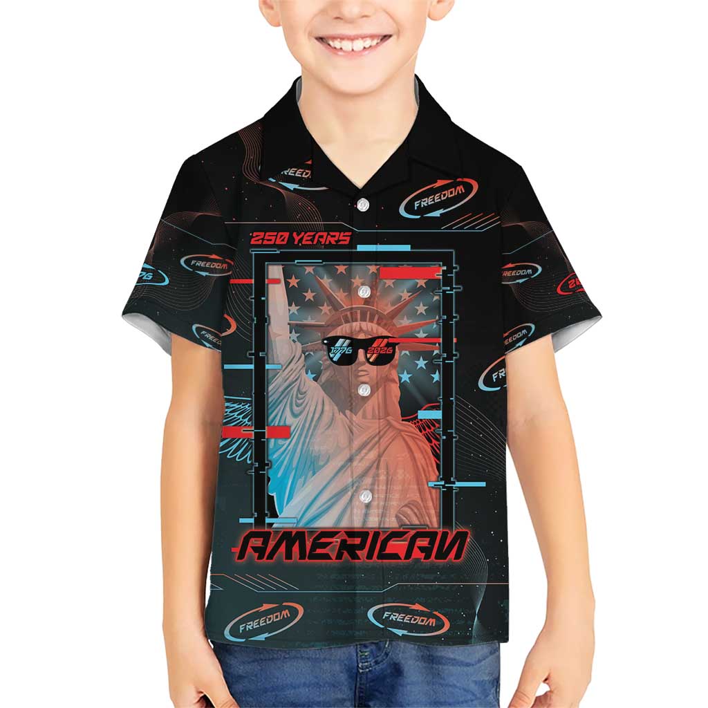 United States 250th Anniversary Hawaiian Shirt Statue Of Liberty Cyberpunk Style - Wonder Print Shop