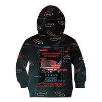 United States 250th Anniversary Kid Hoodie Statue Of Liberty Cyberpunk Style - Wonder Print Shop