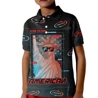United States 250th Anniversary Kid Polo Shirt Statue Of Liberty Cyberpunk Style - Wonder Print Shop
