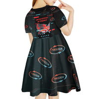 United States 250th Anniversary Kid Short Sleeve Dress Statue Of Liberty Cyberpunk Style - Wonder Print Shop