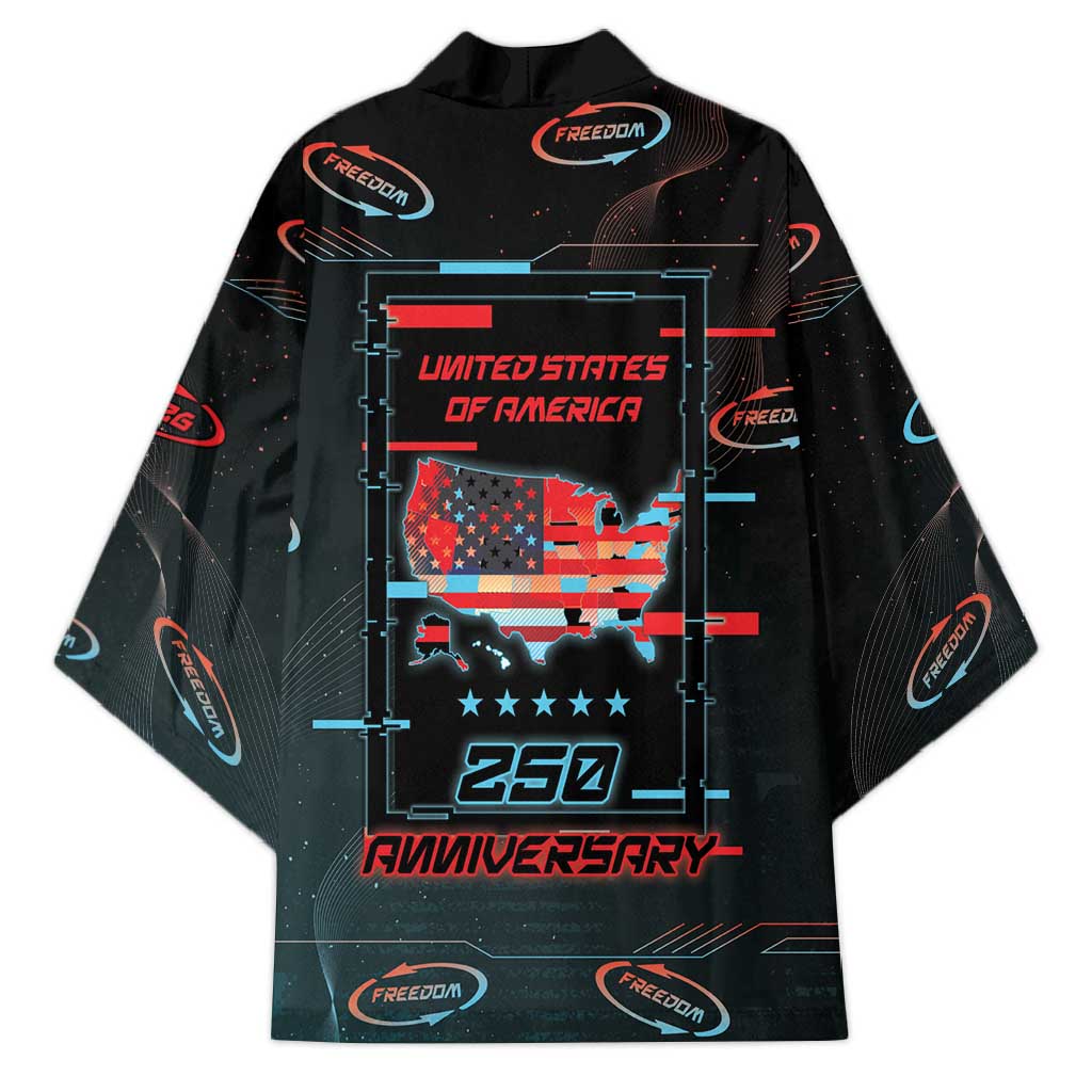 United States 250th Anniversary Kimono Statue Of Liberty Cyberpunk Style - Wonder Print Shop